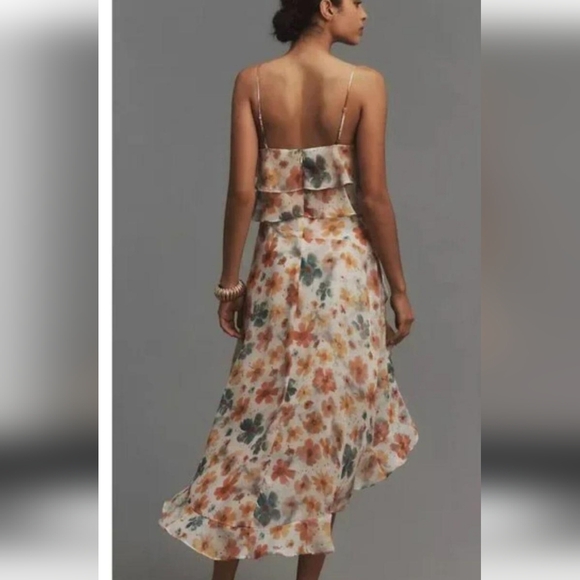 Anthropologie High Low Floral Ruffle Dress - Picture 5 of 9